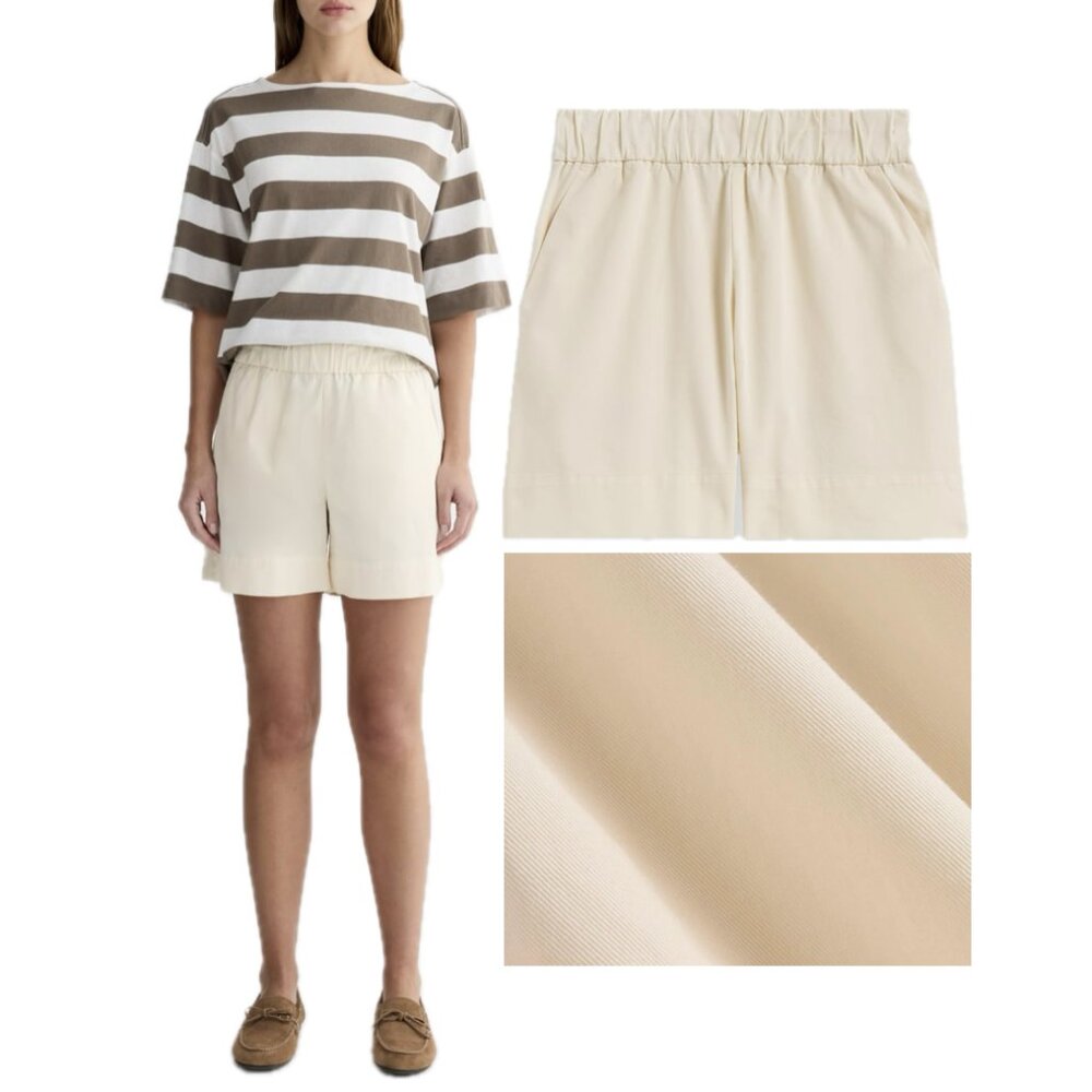 Everlane The Easy Organic Cotton-Blend Twill Shorts (Canvas)